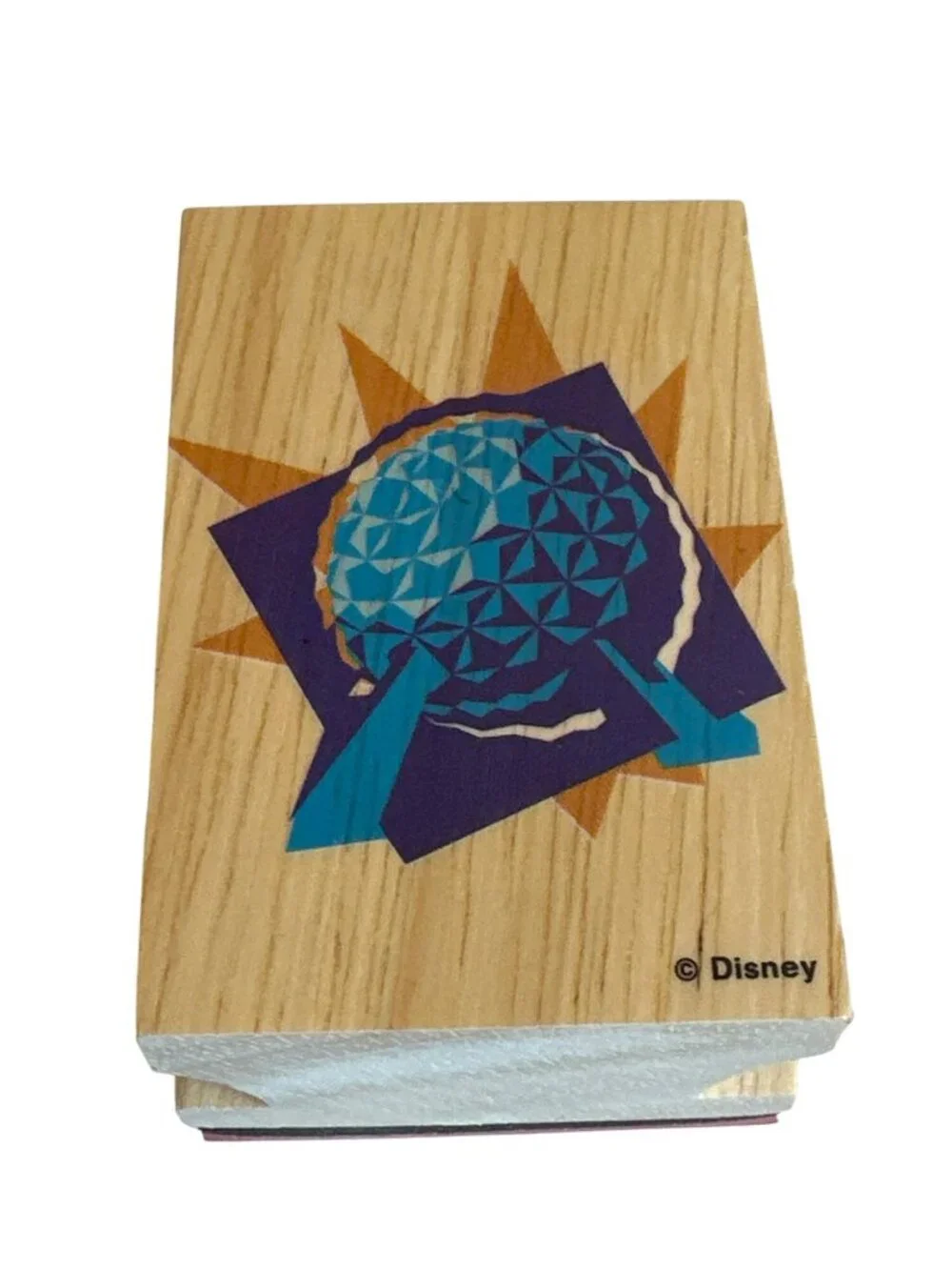 Disney Parks Wooden Rubber Stamps 4 Epcot Tree Of Life Castle & Sorcerer Hat
